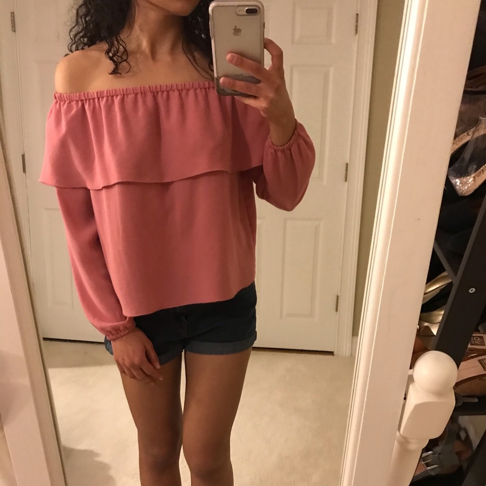 Pink Wilfred Off the Shoulder Top Size XS